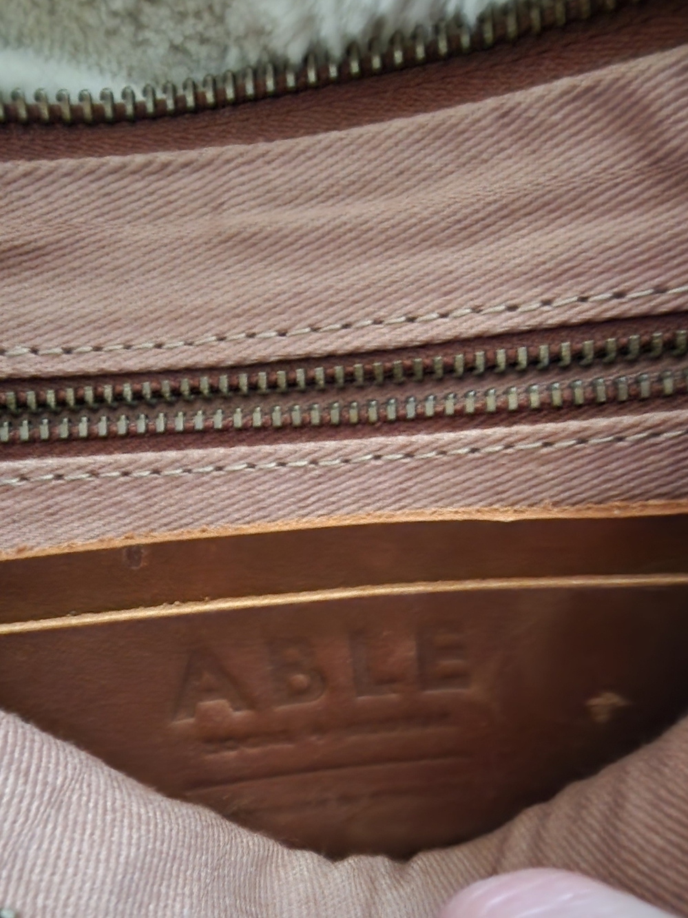 ABLE Rachel Genuine Leather Wristlet Pouch — Cognac Brown (Retail $98) - Picture 5 of 5